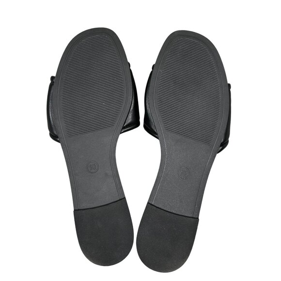 A New Day Womens Black Slides With Gold Embellishment Size 10 - Picture 6 of 7